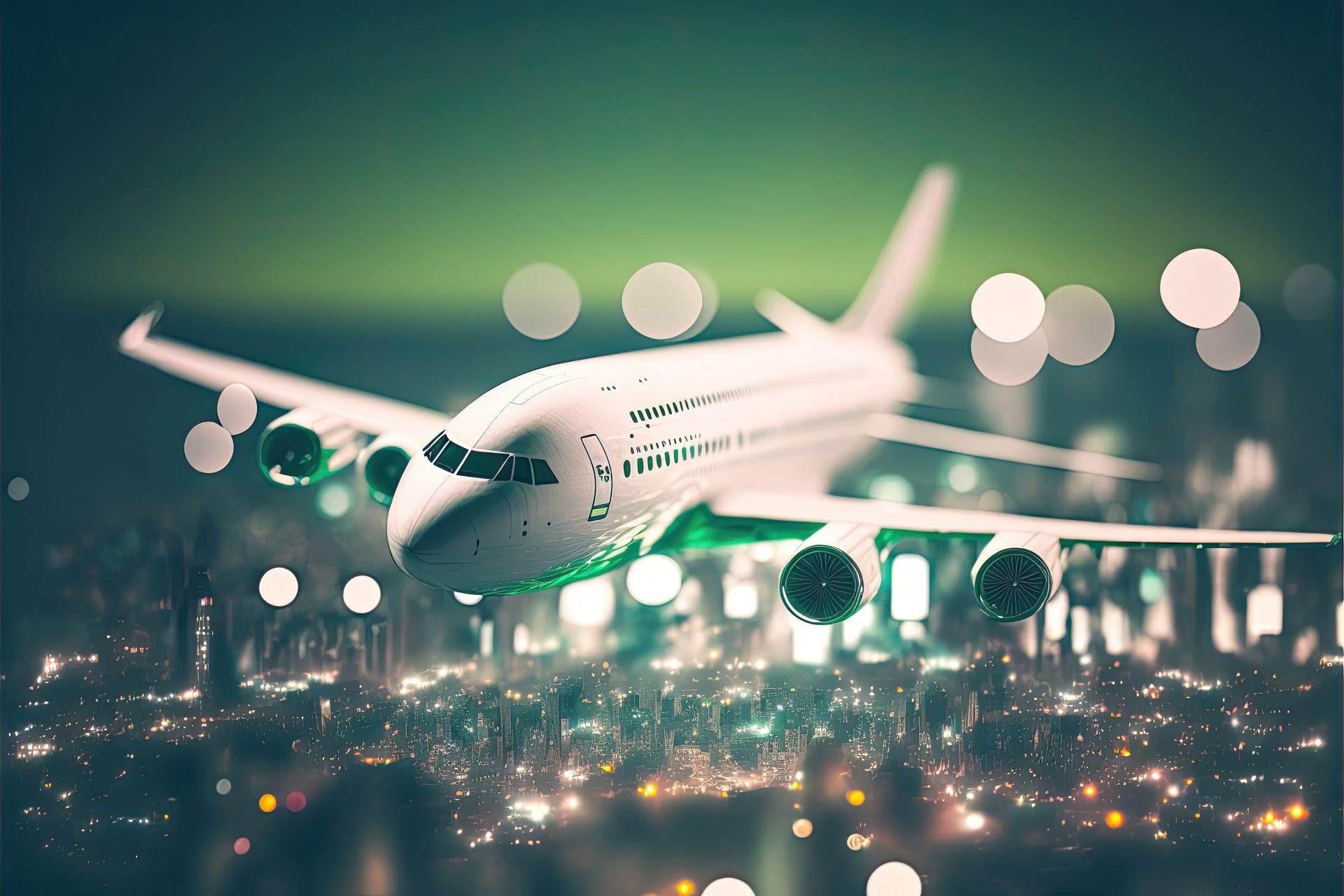Green Aeroplane Image